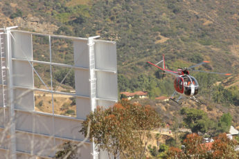 Los Angeles Hollywood Sign Helicopter