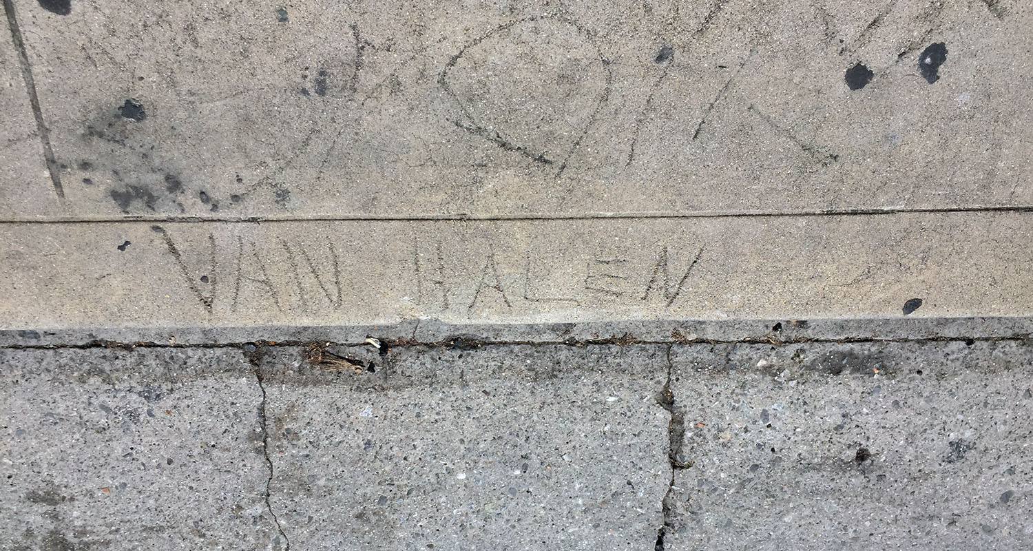 Van Halen Sidewalk Scrawl