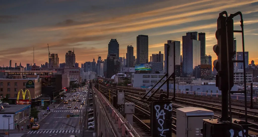 New York Time-Lapse Sunset From Queens